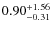 $\rm0.90^{+1.56}_{-0.31}$