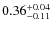 $\rm0.36^{+0.04}_{-0.11}$