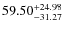 $\rm 59.50^{+24.98}_{-31.27}$