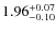 $\rm 1.96^{+0.07}_{-0.10}$
