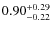 $\rm0.90^{+0.29}_{-0.22}$
