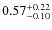 $\rm0.57^{+0.22}_{-0.10}$