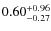 $\rm0.60^{+0.96}_{-0.27}$