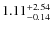 $\rm 1.11^{+2.54}_{-0.14}$