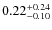 $\rm0.22^{+0.24}_{-0.10}$