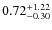 $\rm0.72^{+1.22}_{-0.30}$