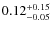 $\rm0.12^{+0.15}_{-0.05}$