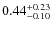 $\rm0.44^{+0.23}_{-0.10}$