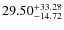 $\rm 29.50^{+33.28}_{-14.72}$