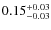 $\rm0.15^{+0.03}_{-0.03}$