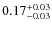 $\rm0.17^{+0.03}_{-0.03}$