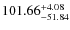 $\rm 101.66^{+4.08}_{-51.84}$