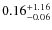 $\rm0.16^{+1.16}_{-0.06}$