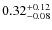 $\rm0.32^{+0.12}_{-0.08}$