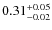 $\rm0.31^{+0.05}_{-0.02}$