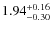 $\rm 1.94^{+0.16}_{-0.30}$