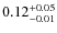 $\rm0.12^{+0.05}_{-0.01}$