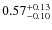 $\rm0.57^{+0.13}_{-0.10}$