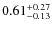 $\rm0.61^{+0.27}_{-0.13}$