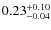 $\rm0.23^{+0.10}_{-0.04}$