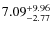 $\rm 7.09^{+9.96}_{-2.77}$