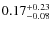 $\rm0.17^{+0.23}_{-0.08}$