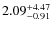 $\rm 2.09^{+4.47}_{-0.91}$