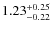 $\rm 1.23^{+0.25}_{-0.22}$