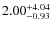 $\rm 2.00^{+4.04}_{-0.93}$