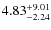 $\rm 4.83^{+9.01}_{-2.24}$