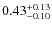 $\rm0.43^{+0.13}_{-0.10}$