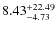 $\rm 8.43^{+22.49}_{-4.73}$