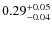 $\rm0.29^{+0.05}_{-0.04}$