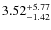 $\rm 3.52^{+5.77}_{-1.42}$