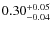 $\rm0.30^{+0.05}_{-0.04}$