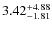 $\rm 3.42^{+4.88}_{-1.81}$