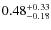 $\rm0.48^{+0.33}_{-0.18}$