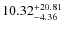 $\rm 10.32^{+20.81}_{-4.36}$