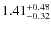 $\rm 1.41^{+0.48}_{-0.32}$