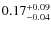 $\rm0.17^{+0.09}_{-0.04}$