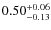 $\rm0.50^{+0.06}_{-0.13}$