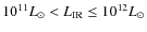 $10^{11} L_\odot < L_{\rm IR}{} \leq 10^{12} L_\odot$