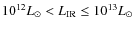 $10^{12} L_\odot < L_{\rm IR}{} \leq 10^{13} L_\odot$