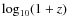 $\log_{10}(1+z)$