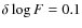 $\delta \log F=0.1$