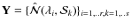 ${\mathbf{Y}}=\{ {\hat \mathcal{N}}(\lambda_i,\mathcal{S}_k)\}_{i=1,..r,k=1,..s}$
