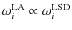 $\omega_i^{\rm LA} \propto \omega_i^{\rm LSD}$
