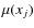 $\mu(x_j)$