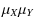 $\displaystyle \mu_X \mu_Y$