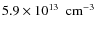 $5.9 \times 10^{13}~\rm ~cm^{-3}$